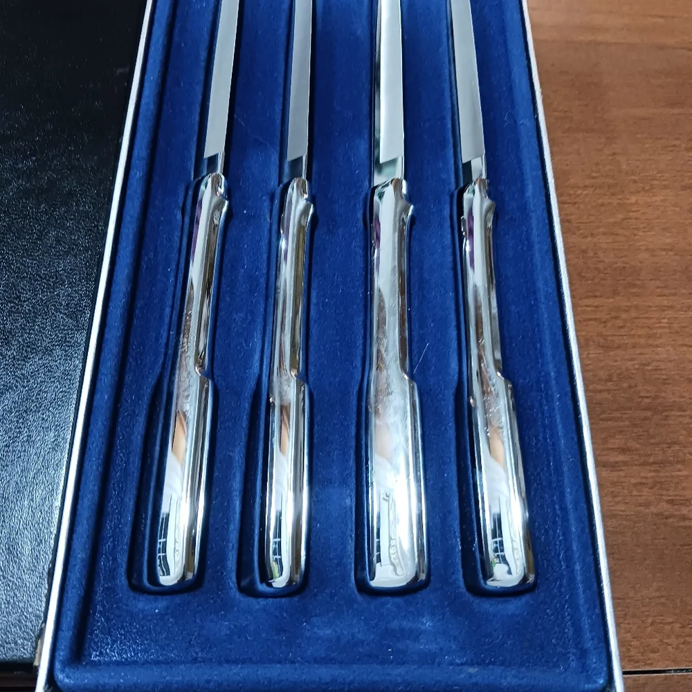Boxed Knife Set Steak Kitchen Four Beveled Stainless Steel Cutlery